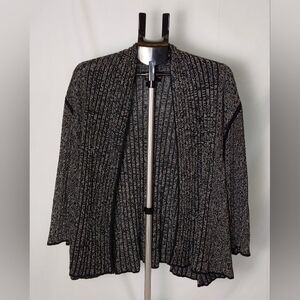 Dana Buchman Black and Gray Cardigan